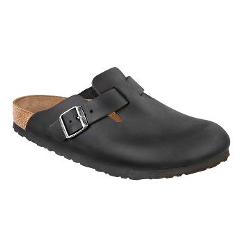 Dámské Boston Birkenstock Oiled Læder Černé | CZ 315PJJ